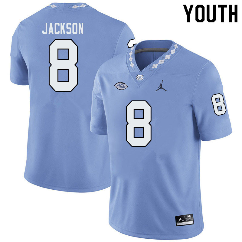 Jordan Brand Youth #8 Khadry Jackson North Carolina Tar Heels College Football Jerseys Sale-Blue